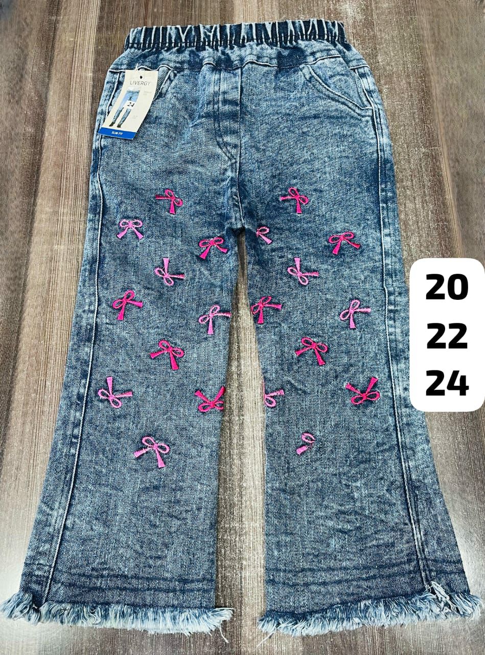 Kids Embroidered Jeans – Stylish, Colorful