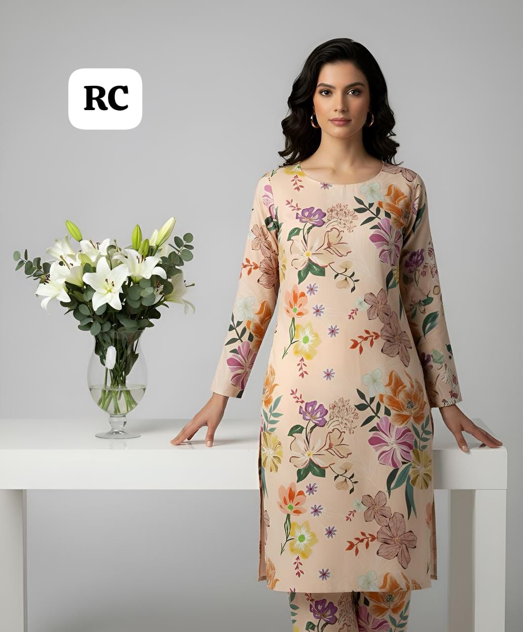 Premium Floral Printed 2-Piece Suit