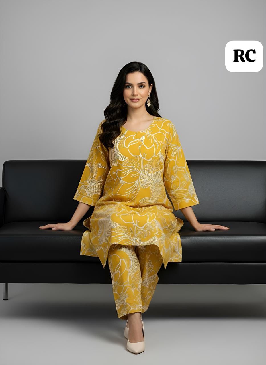 Premium Floral Printed 2-Piece Suit