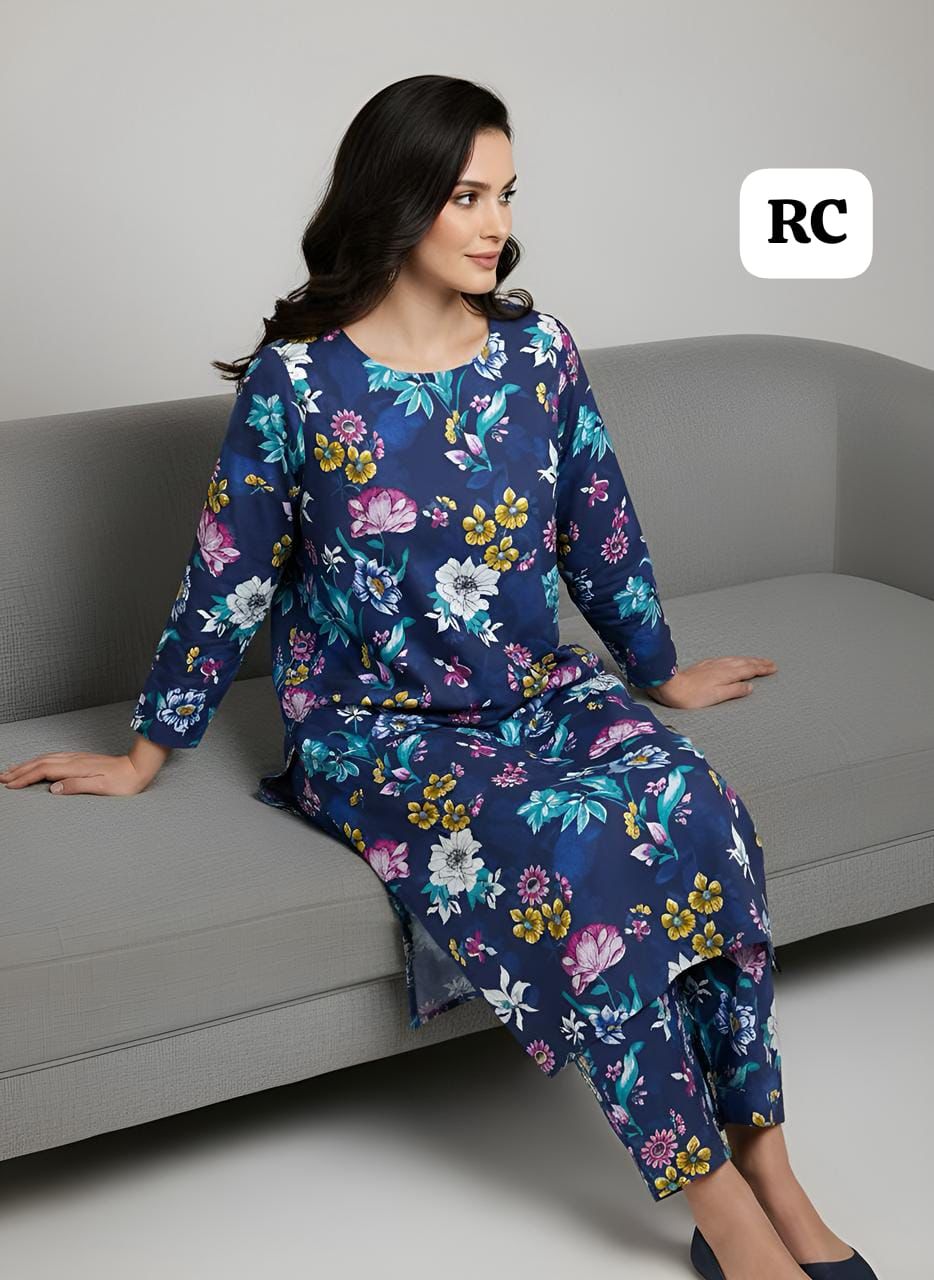 Premium Floral Printed 2-Piece Suit
