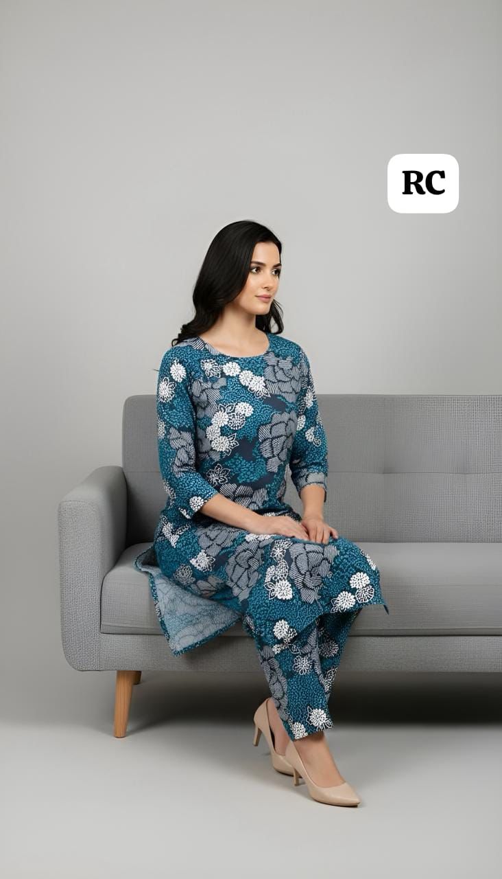 Premium Floral Printed 2-Piece Suit