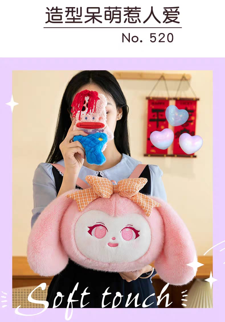 🎀 New Doll Plush Fluffy Large Backpacks – Soft, Cute &amp; Spacious ✨