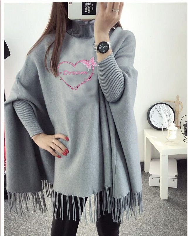 🧥 Printed Fleece Poncho for Women – Cozy, Stylish & Warm ✨