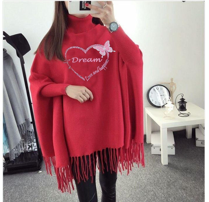 🧥 Printed Fleece Poncho for Women – Cozy, Stylish & Warm ✨