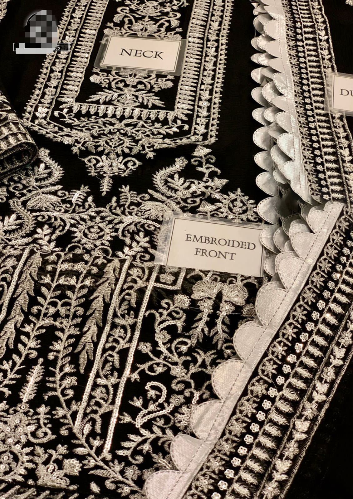 🌟 Luxury Chiffon Spengle Embroidered Masterpiece 🌟