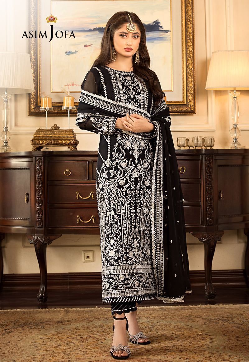 🌟 Luxury Chiffon Spengle Embroidered Masterpiece 🌟