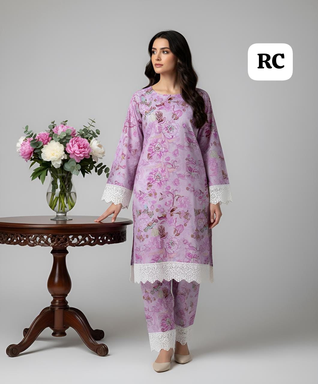 Premium Floral Printed 2-Piece Suit