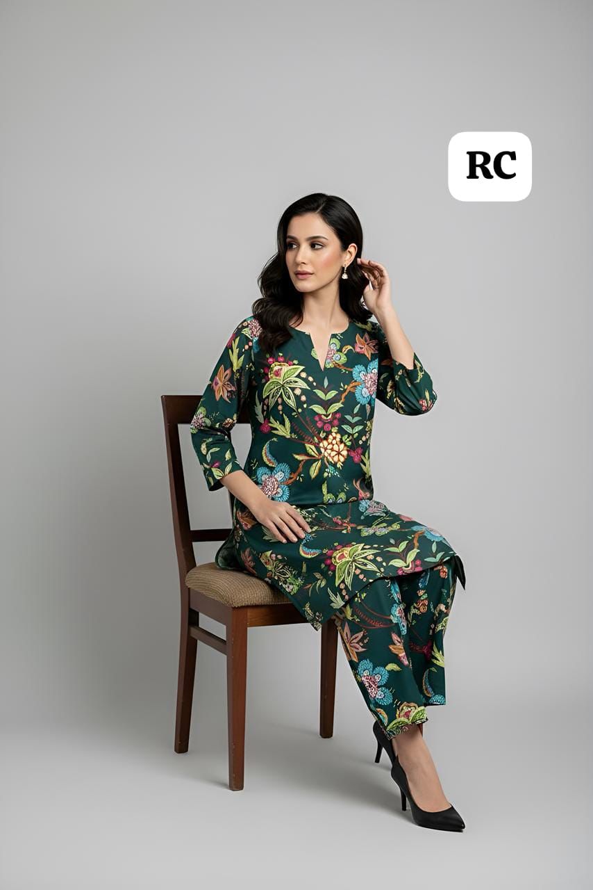 Premium Floral Printed 2-Piece Suit