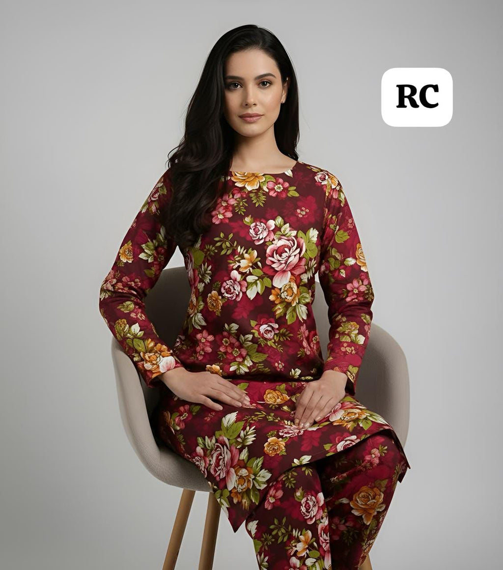 Premium Floral Printed 2-Piece Suit