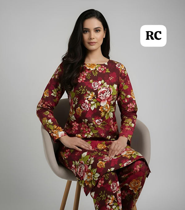 Premium Floral Printed 2-Piece Suit