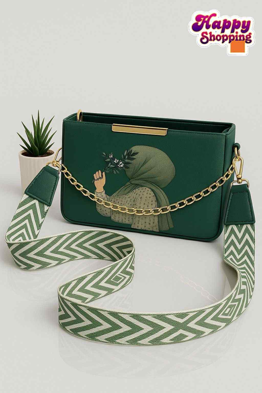 Elegant Floral Crossbody Bag