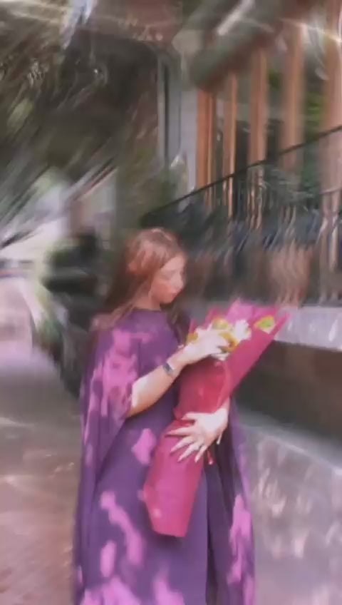 Premium Cape Style Chiffon Maxi – Elegant Flowing Dress